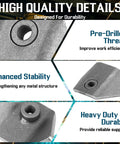 Beefy Weld On Tabs Kit With 12 Pcs 1/4 Turn Fasteners And 1/4-20 Thread, Gauge Steel Mount Plates, 1/8 Inch Thick For Heavy Duty Reinforcement In Metal Processing And Fabrication Projects, close-up of steel tabs