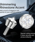 Shimmering rhinestone license plate screw showcasing bright white sparkle, perfect for Spiff Up Your Whip With Dazzling Rhinestone License Plate Screws And Dope Bling Bolt Covers, Rustproof Anti Theft Screw Caps For Cars Trucks And Suv Rides In Bright White.