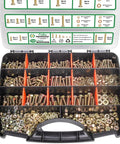 Massive 1580 Piece Metric Bolt Kit With M4 M5 M6 M8 Nuts And Bolts, Grade 8.8 Alloy Steel, Yellow Zinc Plated in case