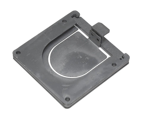 Straight Up Heavy Duty Removable Bollard Base Plate Bolted To Concrete Rock Solid Welded Steel Safety Barrier base plate for secure mounting.