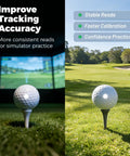 Reflective Golf Ball Tracking Dots For Launch Monitors And Golf Simulators 200 Pack Indoor Outdoor Ball Sticker Set on tee