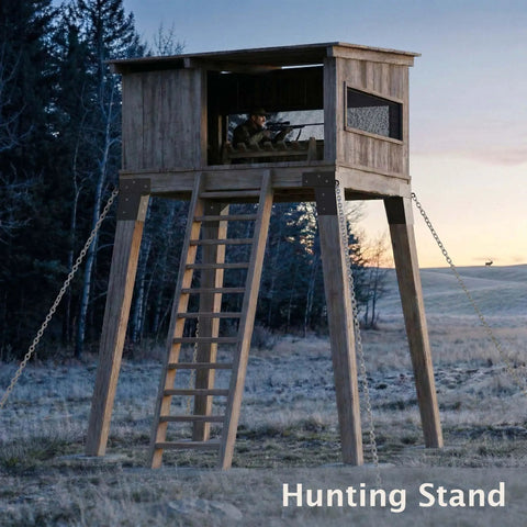 Heavy Duty 4x4 Deer Stand Brackets For Outdoor Hunting Platforms And Elevated Blinds Rugged Steel Mounts For Tree Houses Lookouts And Shooting Shacks Built Tough With Thick Steel And Strong Welds
