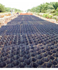 Foldable Polyethylene Honeycomb Pavers For Permeable Gravel Drainage No Fuss Lawn And Patio Grid Slab 6x10m Ground Stabilizer installed