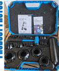 Bearings Installation Tool Set With Seal Driver And Race Installer in blue case, featuring hammer and impact rings.