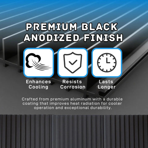 Two Pack Honeycomb Laser Bed Panels in Black Anodized Aluminum for Laser Engravers and Cutters, close-up of black anodized finish