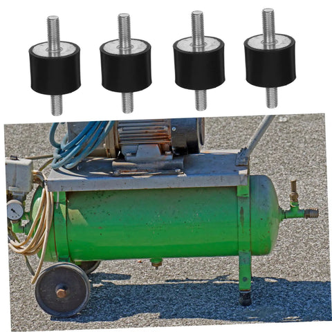 Four Pack 40x30mm Rubber Vibration Isolator Mounts With M10x25mm Studs on air compressor base