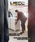 Heavy Duty Quilted Door Jamb Protector Pad 72 By 24 Inch With Metal Flex Loop Rings Cotton Polyester Blend Mover Approved in use.