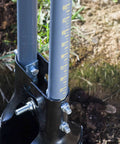 Post Hole Digger With 48 Inch Fiberglass Handle, Atlas Pattern Steel Point, Built In Depth Ruler, Cushioned End Grip for control