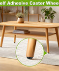 Peel And Stick Caster Wheels For Sliding Heavy Couches And Cabinets Smooth Self Adhesive Rollers For Kitchen Appliances Five Pack on coffee table leg.