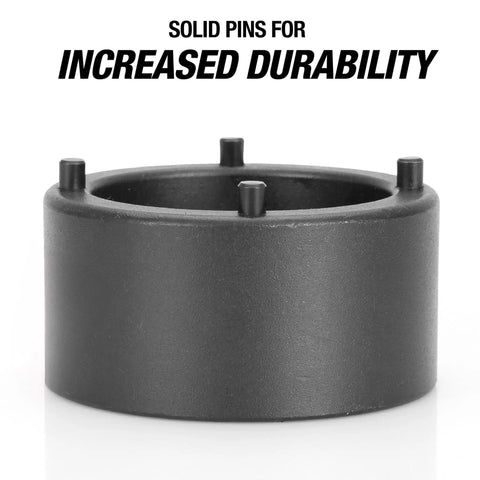 Pro Grade Built Tough Hub Locknut Socket For Toyota 4WD, 1/2 Inch Drive, Solid Pin Design displayed from top angle