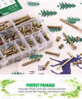 All In One M6 Zinc Plated Furniture Hardware Replacement Kit with 181 Pieces in plastic organizer box on fabric background