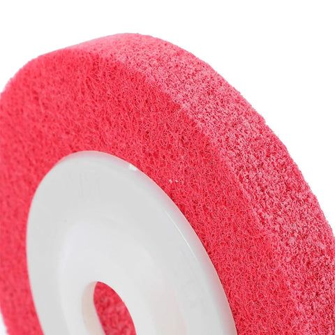 Multipurpose Nylon Grinding Wheels For Metal Wood And Plastic. Lightweight High Efficiency Buffing Disc close-up view.