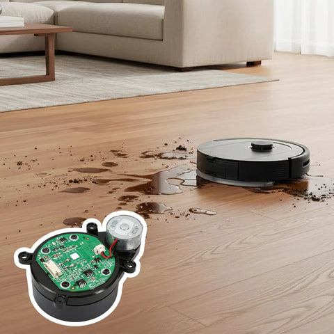 Roborock vacuum with Plug and Play Laser Distance Sensor Replacement For Roborock Q Revo And P10 Robot Vacuums cleaning floor