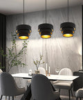 Two Pack Plug In Pendant Lights With Dimmable Switch, Dope Drum Fabric Shade Pendant Lamps, Swag Light Fixtures On A 15 Foot Cord