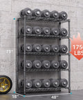 Heavy Duty 5-Tier Steel Storage Shelving Unit With 1750 Lb Capacity Wire Organizer Rack For Home Kitchen Garage And Office, 17.7 Inches Deep By 47.2 Inches Wide By 72.3 Inches High, Adjustable Shelves. 5-tier steel wire rack with 1750 lb capacity for garage storage.