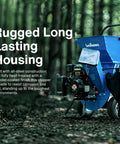 Beast Mode Heavy Duty Wood Chipper Shredder Mulcher Three In One 7 Horsepower Yard Cleanup Power Tool with rugged housing.