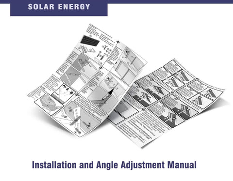 Installation and Adjustment Manual for DC 35V 25W Solar Panel Powered Charger Kit With Mount Bracket For ME GO 600