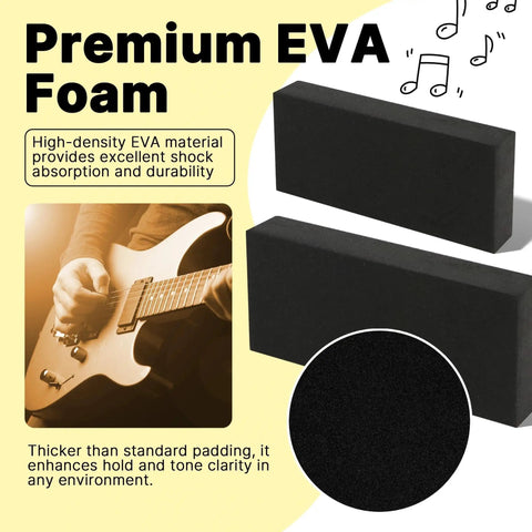 12 Pack 10mm Thick EVA Foam Adjustment Pads for Jazzmaster Pickups Self Adhesive Anti Vibration Pickup Covers Precision Cutting and Enhanced Support 70 by 30 by 10 mm