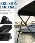 Heavy Duty Boat Bimini Top Hardware Kit With Adjustable Plastic Eye End Caps And Jaw Slide Deck Hinge For 22mm Tubes Fast Install Repair Gear For Any Water Adventure black nylon boat canopy frame with 22mm tube fittings