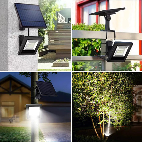 2 Pack Solar Wall Mount Lights With 30 LEDs, IP65 Waterproof, illuminating pathways and gardens day and night.