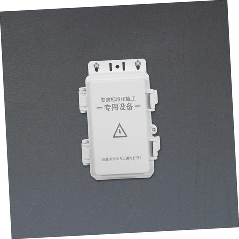 Top Tier Phenofice White Plastic Electrical Junction Box Waterproof Case on dark background for outdoor electric outlet installs.