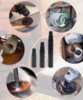 5/8-11 Angle Grinder Extension Shaft Set 3 Pack Buff Extender Kit with 3, 3.9, 5.5 inch lengths in use with car polisher