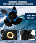 Volvo Penta SX Drive Aluminum Outboard Propeller 14.25 Inch Diameter 19 Pitch, 4 Blades, Right Hand Rotation, 19 Spline