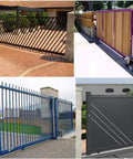 Rock Solid V Groove Caster Wheel Built Heavy To Glide Smooth On Barn Door Tracks Or Industrial Carts Featuring Rust Resistant 45 Steel Rollers in images of various gate designs.