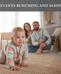 Keeps Rugs Anchored Solid On Hardwood Or Tile Floors Dropping The Slide Hassle This Cream Open Weave Rug Pad shown with a baby crawling.