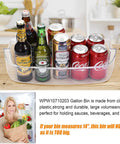 Fridge Door Shelf Bin Replacement For Whirlpool Parts W10710203 WPW10710203VP W10463668 W10451871 filled with beverage cans and bottles