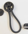Black Bungee And Shock Cord Fastener Set With Knob Mount And Mounting Screw, 10 Pack, Tool-Free Install For Thick Or Thin Fabric, High Contact Surface For Heavy-Duty Secure Ties