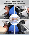 Badass 3 Inch Mini Bench Grinder And Polisher With Rotary Tool Attachment Runs On A Hella Powerful Full Copper Motor for efficient sanding on blades and wood.