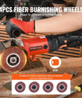 Beast 1200W Burnishing Polishing Tool with Six Speed Settings polishing metal surface with fiber wheels, handheld use