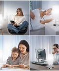 Touch Control Desk Lamp With 3 Way Dimming, 12.8 Inch Bedside Nightstand Light, 2 USB Ports, Modern Table Lamp in use