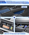 Installation comparison of Center Console Organizer 2 Piece Set For Nissan Rogue 2021 2022 2023 2024 2025 2026 in car interior