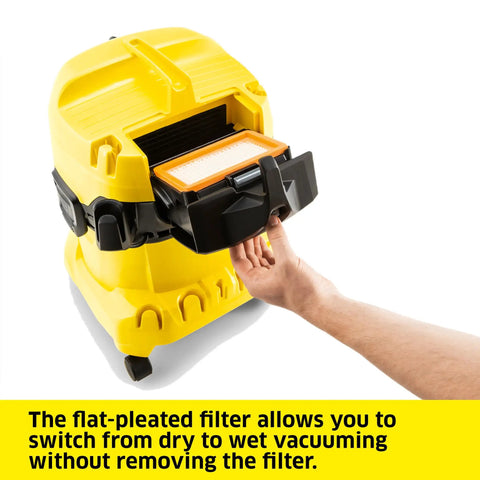5.3 Gallon Wet And Dry Shop Vacuum With Attachments For Home Garage And Workshop Pro Grade Suction Flat Pleated Filter Access
