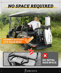 No Drill Golf Cart Rear Seat Bag Holder Foldable And Adjustable Space Saver Fits Grab Bars 7.28 To 25.6 Inches Universal