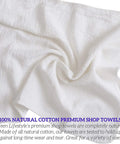 Heavy Duty Cotton Shop Towels 12x14 Inches 50 Pack Bulk Rags shown in close-up highlighting absorbent terry cloth material