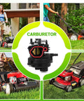 Carburetor Kit 799584 For Briggs And Stratton 594058 594057 592361 594529 And Troy Bilt TB110 TB200 163cc Lawn Mower