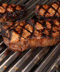 Grilled steaks on Stainless Steel V Shaped Grill Grid Replacement For Regal And Imperial Grills, 19.25 Inches By 6.21 Inches