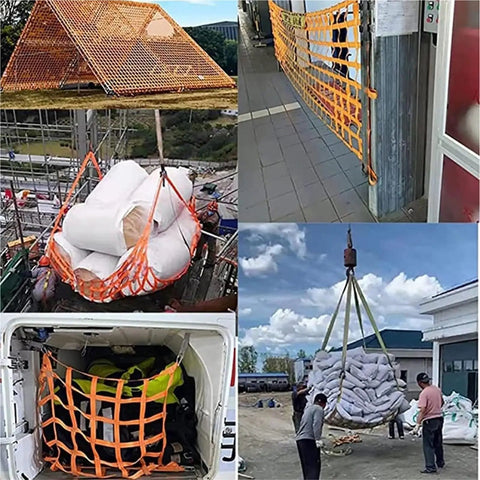 Heavy Duty Cargo Lifting Net Built To Get It Done Crushes Heavy Loads Securely In Warehouses Docks And Construction Sites.