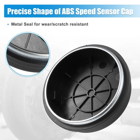 Close-up of ABS speed sensor cap with metal seal for 2 Pcs Rear Hub Bearing ABS Speed Sensor Kit For Hyundai Santa Fe 2007-2018