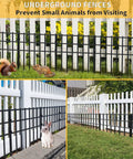 Heavy Duty No Dig Garden Fence Kit 25 Pack 17 Inch High By 27 Foot Long Rustproof Metal Border Panels installed in yard