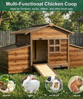 Spacious Wooden Chicken Coop With Two Nesting Boxes For Your Backyard Flock shown in a backyard setting.