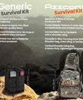 Comparison of All In One Survival Gear Kit For Ready For Any Situation Get Home Ready Bugout Backpack vs generic pouch on rocky landscape