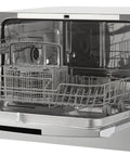 Total Game Changer Compact Countertop Dishwasher In Brushed Stainless Steel With Quick Connect Faucet Setup For Six Place Settings and Clean Dishes In A Snap