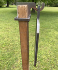 12 Inch Tall IDPA IPSC Steel Shooting Target With 3/8 Inch AR500, Unpainted Hanger Target And 2x4 Topper Hook on post