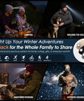 Collage of LED Beanie With Built-In USB Rechargeable Light For Men And Women in outdoor activities, camping and jogging.