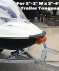 Six Level Adjustable Boat Trailer Winch Stand With 17.3 To 22.0 Inch Post Range fitted on trailer supporting boat