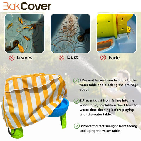 Outdoor Water Table Cover For Toddlers 1 To 3 Fit 2 Tier Water Tables Rain Showers Splash Pond Protect Weatherproof Cover